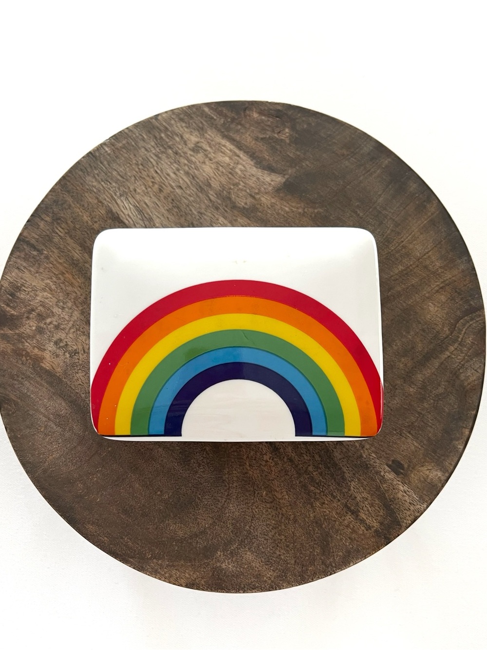 Vintage Rainbow Trinket Box Aldon Accessories N.Y.C. 1980 Made in Japan - Picture 7 of 11